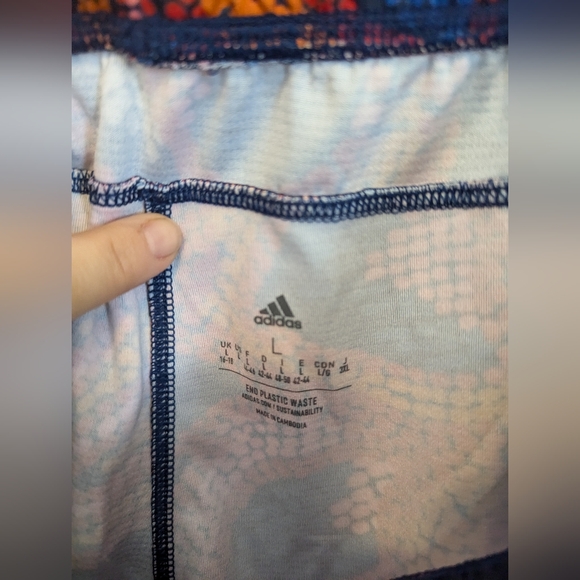 FARM Rio x Adidas Pacer 3 Stripes Vibrant Tropical Floral Shorts - Picture 3 of 3